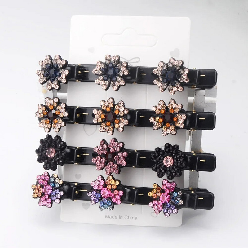 Modes, kristāla ziedi, matu sprādzes sievietēm, meitenes, rhinestones, bizes, matu sprādzes, sprādzieni, sānu sprādzes, korejiešu matu aksesuāri.