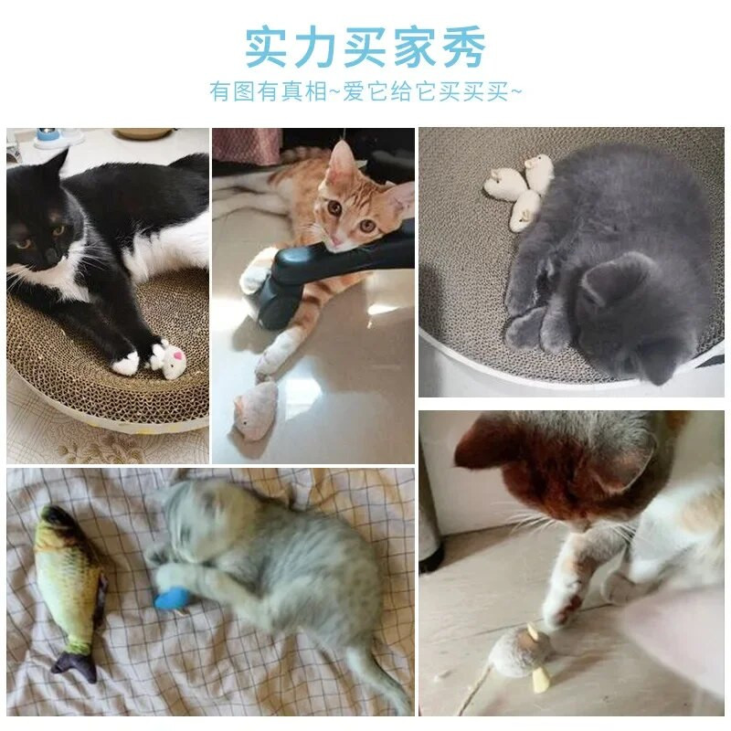 Fausse Souris Colorée Et Mignonne En Peluche Pour Chat Jouet Coule Et Amusant Pour Animal De Compagnie Accessoire Pour Chaton