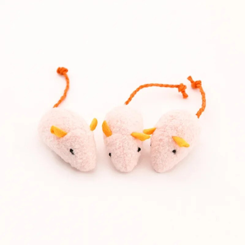 Fausse Souris Colorée Et Mignonne En Peluche Pour Chat Jouet Coule Et Amusant Pour Animal De Compagnie Accessoire Pour Chaton