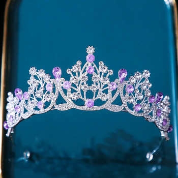 DIEZI 12 Χρώματα Princess Queen Girls Pink Crystal Tiara για Γυναικεία πάρτι Γενέθλια Crown κομμωτήρια Αξεσουάρ Κόσμημα κεφαλής