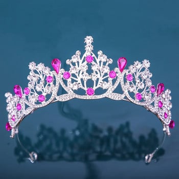 DIEZI 12 Χρώματα Princess Queen Girls Pink Crystal Tiara για Γυναικεία πάρτι Γενέθλια Crown κομμωτήρια Αξεσουάρ Κόσμημα κεφαλής