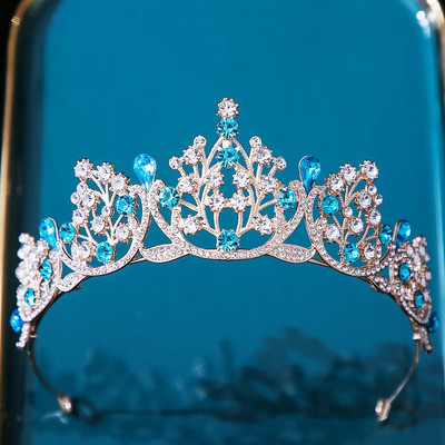 DIEZI 12 Χρώματα Princess Queen Girls Pink Crystal Tiara για Γυναικεία πάρτι Γενέθλια Crown κομμωτήρια Αξεσουάρ Κόσμημα κεφαλής