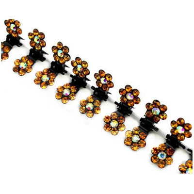 6 db Mini hajcsat csúszásmentes klipek strasszos hajcsat fém bilincsek kevert színes virágos hajkiegészítők női lányoknak