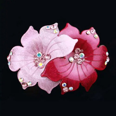 Premium Korean Edition Violet Flower Crystal Spring matadata Rhinestone Pan Hair Horizontal Clip Eleganti sieviešu matu aksesuāri