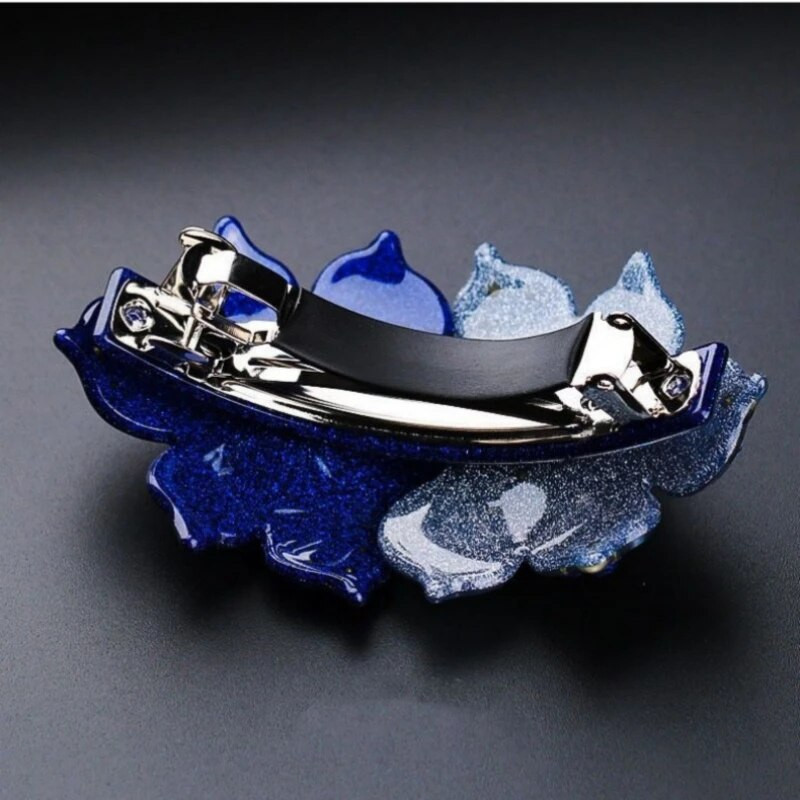 Premium Korean Edition Violet Flower Crystal Spring matadata Rhinestone Pan Hair Horizontal Clip Eleganti sieviešu matu aksesuāri