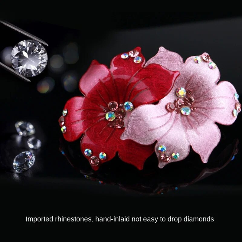 Premium Korean Edition Violet Flower Crystal Spring matadata Rhinestone Pan Hair Horizontal Clip Eleganti sieviešu matu aksesuāri
