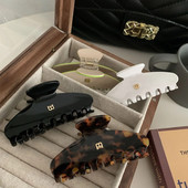 Korejiešu jauni retro matu aksesuāri matu sprādze, liela 9 cm burta B loka etiķskābes haizivju sprādze smalkām meitenēm