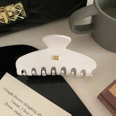 Korejiešu jauni retro matu aksesuāri matu sprādze, liela 9 cm burta B loka etiķskābes haizivju sprādze smalkām meitenēm