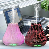 Flame Crack mitrinātājs Creative Silent Cool Mist mitrinātājs ar krāsu mainošu apkārtējās gaismas ultraskaņas aromterapijas difuzoru