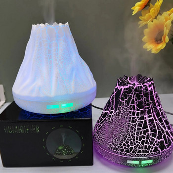 Υγραντήρας Flame Crack Creative Silent Cool Mist Humidifier με διαχύτη αρωματοθεραπείας υπερήχων φωτός περιβάλλοντος που αλλάζει χρώμα