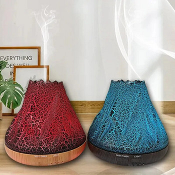 Flame Crack Humidifier Creative Silent Cool Mist Humidifier с променяща цвета околна светлина Ултразвуков ароматерапевтичен дифузер