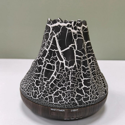 Flame Crack mitrinātājs Creative Silent Cool Mist mitrinātājs ar krāsu mainošu apkārtējās gaismas ultraskaņas aromterapijas difuzoru