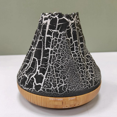 Flame Crack mitrinātājs Creative Silent Cool Mist mitrinātājs ar krāsu mainošu apkārtējās gaismas ultraskaņas aromterapijas difuzoru