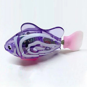 Cat Interactive Electric Fish Toy Water Cat Toy for Indoor Swimming Robot Fish Toy for Cat and Dog with LED Light Pet Toys