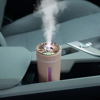 Ασύρματος Φορητός υγραντήρας αέρα αυτοκινήτου 300ML USB Diffuser Mist Maker για οικιακή κρεβατοκάμαρα με πολύχρωμα φώτα RGB LED
