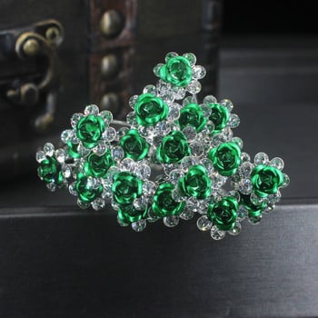 20 бр. Дамски булчински сватбени кристали Diamante Flower U-образна щипка за коса Шноли Пръчки Сплитане на коса Инструменти за оформяне Аксесоари