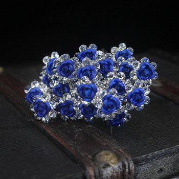 20 бр. Дамски булчински сватбени кристали Diamante Flower U-образна щипка за коса Шноли Пръчки Сплитане на коса Инструменти за оформяне Аксесоари