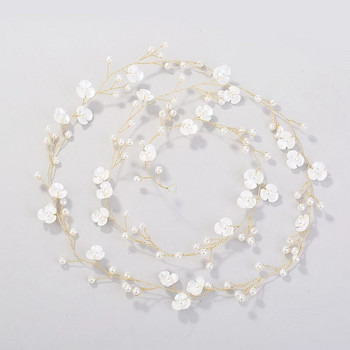 Χειροποίητο Shell Pearl Flower Bride Wedding Hairband Crystal Headband Wedding Hair Accessories Handmade Flower Pearl