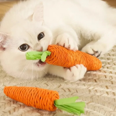 Играчка за котки Cats Stick Carrot Ropes Toys.for Cats Teeth Self Hi Cat Toys Interactive Kitten Toy Training Stick Pet Supplies