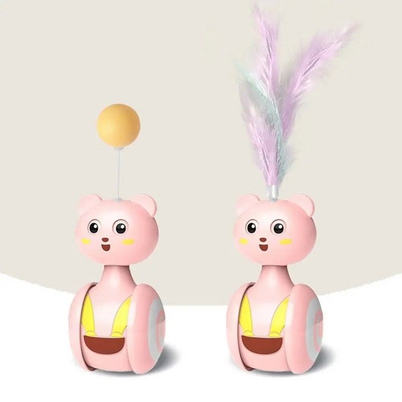 Rotaļlieta pakaļdzīšanās rotaļlieta kaķim skrāpējama bumbiņa kaķiem Krāsainu spalvu mājdzīvnieku apmācības rotaļlietas kaķu rotaļlietu glāze šūpoles rotaļlieta mājdzīvnieku piederumi