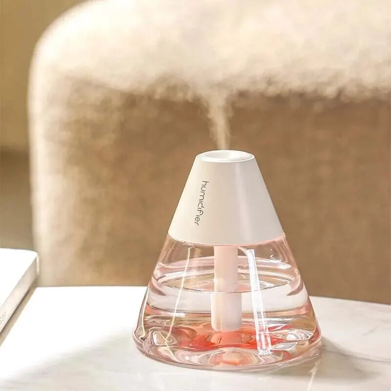 Υγραντήρας Volcano, Mini Home Desktop Office, Silent, Mini High Fog, Compact and Exquisite Water Repleniser, USB Atomizer