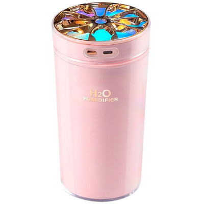 Διαχύτης αρωματοθεραπείας αυτοκινήτου με τροφοδοσία USB Αποσμητικό αέρα αυτοκινήτου Πολύχρωμο φως νύχτας 300 ml Μικρός υγραντήρας Διπλή λειτουργία για υπνοδωμάτιο γραφείου