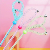 Kaķu rotaļlieta Kaķu nūjas Jauki bantīšu kaķu rotaļlietas Interaktīvas spalvu rotaļlietas kaķiem Teaser Kodieniem izturīga kaķēnu rotaļlieta ar zvaniņu mājdzīvnieku produkti