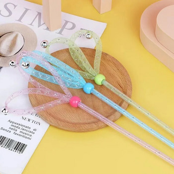 Котешка играчка Cats Sticks Cute Bow Cat Toys Interactive Feather Toys for Cats Teaser Устойчива на ухапване Kitten Toy with Bell Products Pet Products