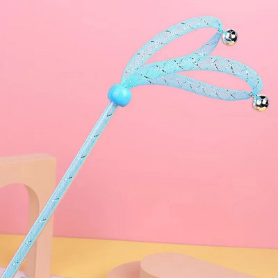 Kaķu rotaļlieta Kaķu nūjas Jauki bantīšu kaķu rotaļlietas Interaktīvas spalvu rotaļlietas kaķiem Teaser Kodieniem izturīga kaķēnu rotaļlieta ar zvaniņu mājdzīvnieku produkti