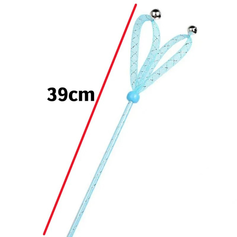 Kaķu rotaļlieta Kaķu nūjas Jauki bantīšu kaķu rotaļlietas Interaktīvas spalvu rotaļlietas kaķiem Teaser Kodieniem izturīga kaķēnu rotaļlieta ar zvaniņu mājdzīvnieku produkti