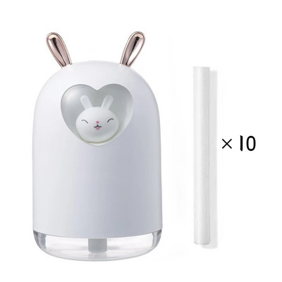 Mini ovlaživač zraka od 300 ml Nova jaka magla Slatki zec USB stolni uredski tihi raspršivač magle za spavaću sobu Šareni lagani ovlaživač zraka Poklon