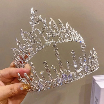 DIEZI New Luxury Λευκή Κρυστάλλινη Τιάρα για Γυναικεία Κορίτσια Γαμήλιο φόρεμα γενεθλίων Κομψά αξεσουάρ Queen Bridal Bride Crown