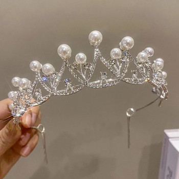 DIEZI New Luxury Λευκή Κρυστάλλινη Τιάρα για Γυναικεία Κορίτσια Γαμήλιο φόρεμα γενεθλίων Κομψά αξεσουάρ Queen Bridal Bride Crown
