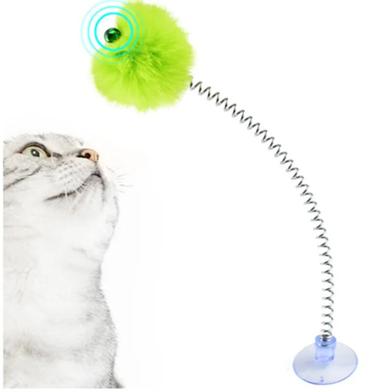 Kaķu rotaļlieta Plīša bumbiņu kaķu rotaļlietas Interaktīvas, smieklīgas rotaļlietas kaķiem, pret skrāpējumiem noturīgs piesūceknis Kaķu rotaļlieta ar zvaniņu mājdzīvnieku produkti