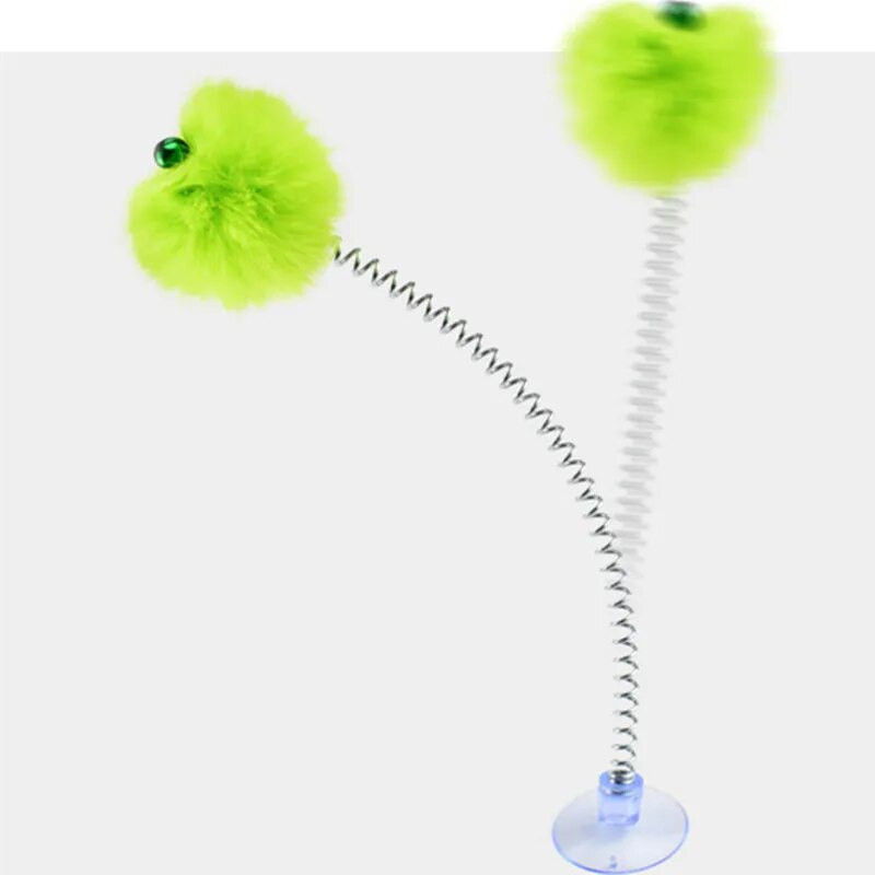 Kaķu rotaļlieta Plīša bumbiņu kaķu rotaļlietas Interaktīvas, smieklīgas rotaļlietas kaķiem, pret skrāpējumiem noturīgs piesūceknis Kaķu rotaļlieta ar zvaniņu mājdzīvnieku produkti