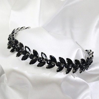 Zaļie Rhinestones Kāzu matu aksesuāri sievietēm un meitenēm Galvas saite Līgavas galvassega Viesu galvas rotaslietas ceremonija Tiaras