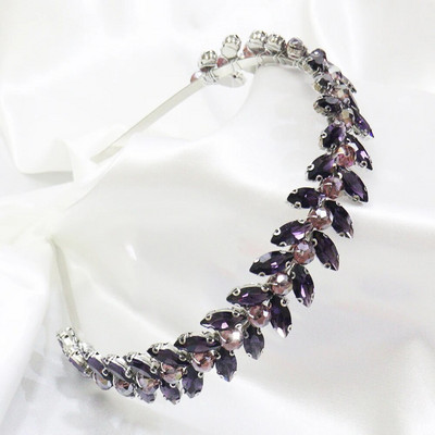 Zaļie Rhinestones Kāzu matu aksesuāri sievietēm un meitenēm Galvas saite Līgavas galvassega Viesu galvas rotaslietas ceremonija Tiaras