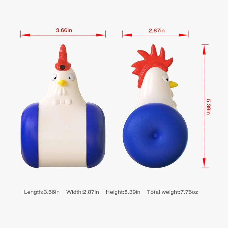 Svjetlo za mačku Igračke u obliku piletine Squeak Vlastita težina Ravnoteža Pokret Klizni kotači Infracrveno osvjetljenje Električne igračke koje se mogu ukloniti