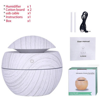 USB Aroma ēterisko eļļu difuzors ultraskaņas Cool Mist mitrinātājs gaisa attīrītājs 7 krāsu maiņas LED nakts gaisma biroja mājām