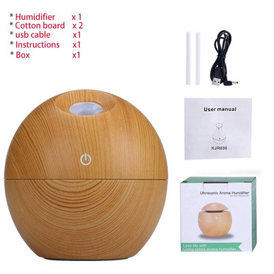 USB Aroma ēterisko eļļu difuzors ultraskaņas Cool Mist mitrinātājs gaisa attīrītājs 7 krāsu maiņas LED nakts gaisma biroja mājām