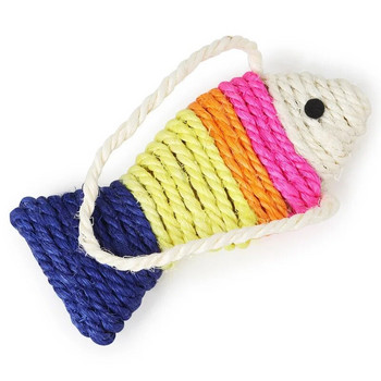 Домашна котка играчка риба цветно висящо въже сизал хартиена дъска риба Moclaw играчка куче универсална дъска за надраскване на котки