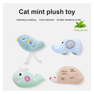 Cats Toy With Catnip Cute Plush Cat Toys For Kitten Teeth Grinding Thumb Plush Toy Chewing Toy Claws Thumb Bite Pet Accessories