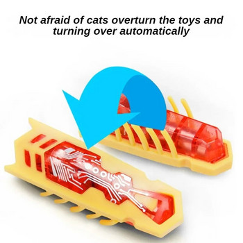 Funny Electric Bugs Catnip Toy Automatic Tunnel Mini Robot Bug Δόνηση εντόμων Παιχνίδια για γάτες Λειτουργεί με μπαταρία Κατσαρίδα Πασχαλίτσα