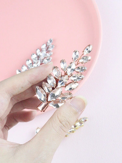 Κλιπ μαλλιών με στρας 11 χρωμάτων για γυναικεία κεφαλή Κοσμήματα γάμου Αξεσουάρ μαλλιών Χειροποίητα νυφικά κεφαλή για χορό καρφίτσες μαλλιών για νύφη