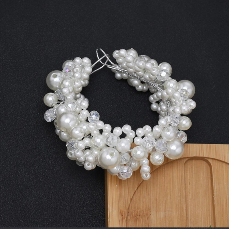 Līgavas matu aksesuāri Pērļu kāzu galvas lentes Matu veidošanas rīks Kāzu sieviešu galvassegas Rotaslietas Modes matu stīpa