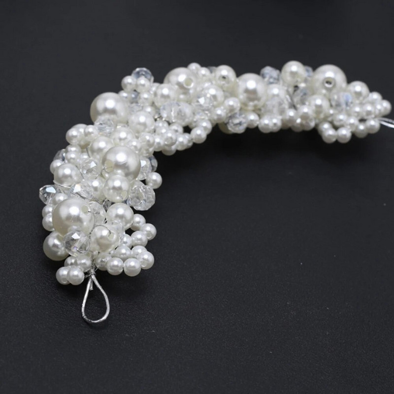 Līgavas matu aksesuāri Pērļu kāzu galvas lentes Matu veidošanas rīks Kāzu sieviešu galvassegas Rotaslietas Modes matu stīpa