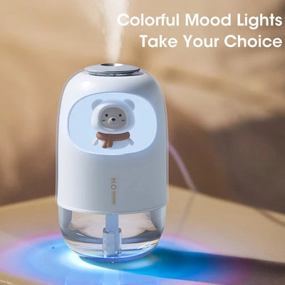Humidifier Mini Humidifier USB Home Ambience Light Αθόρυβο και φορητό Επιφάνεια εργασίας Μικρό Aromatherapy Cute Pet
