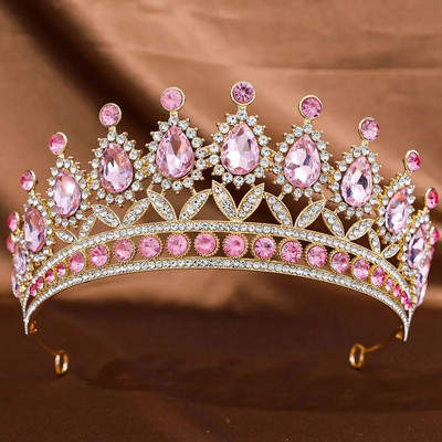 DIEZI Baroque Queen AB Crystal Tiara Crown For Moters Girls Party Fashion Prabangus Elegantiškas Kalnų krištolo suknelių karūna plaukų aksesuarai