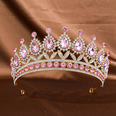 DIEZI Baroque Queen AB Crystal Tiara kronis Sieviešu Meiteņu Ballīte Mode Luksusa Eleganta Rhinestone Kleita Kronis Matu Aksesuāri