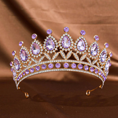 DIEZI Baroque Queen AB Crystal Tiara kronis Sieviešu Meiteņu Ballīte Mode Luksusa Eleganta Rhinestone Kleita Kronis Matu Aksesuāri